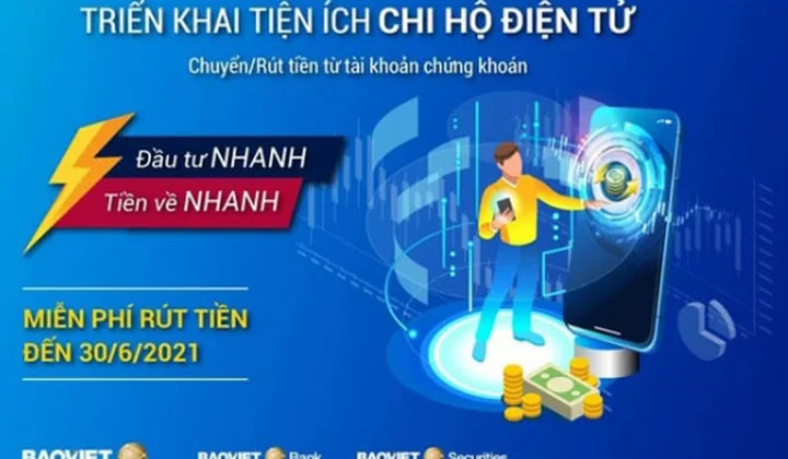 BaoViet Bank miễn phí rút tiền cho khách hàng của BVSC