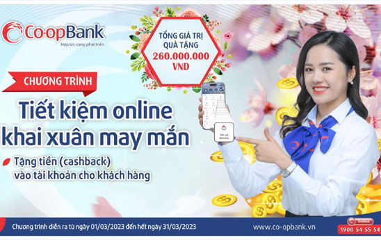 Co-opBank triển khai chương trình “Tiết kiệm Online, khai xuân may mắn”