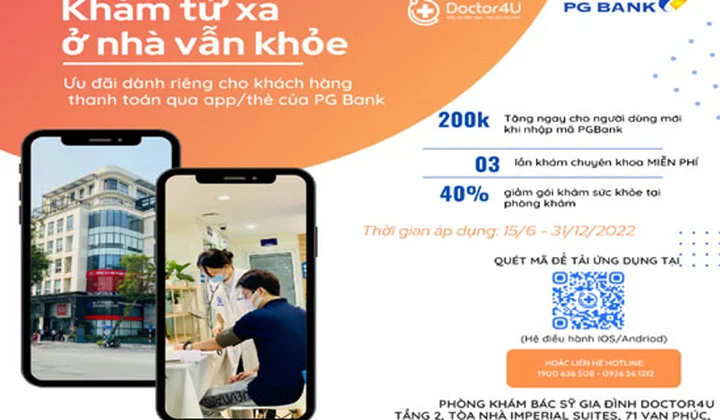 Chủ thẻ PG Bank và Flexiapp nhận ưu đãi đến 40% khi tới Doctor4U