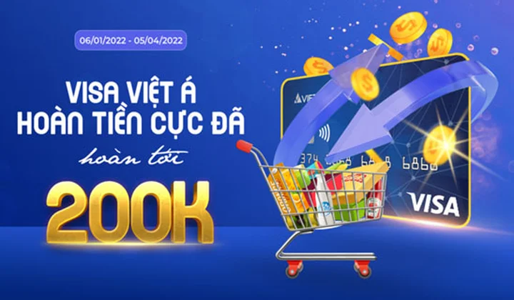 Chủ thẻ VietABank Visa nhận hoàn tiền