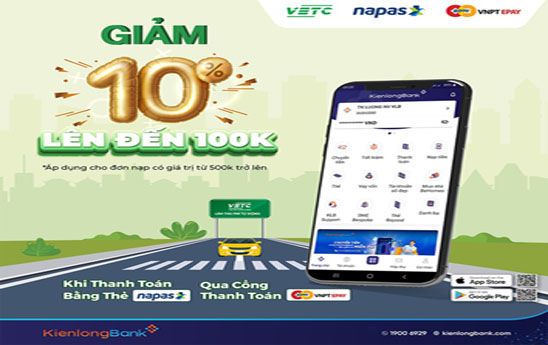 Chủ thẻ liên kết KienlongBank Napas nhận ưu đãi từ chương trình “Tự động trả phí - Không lo tắc đường”