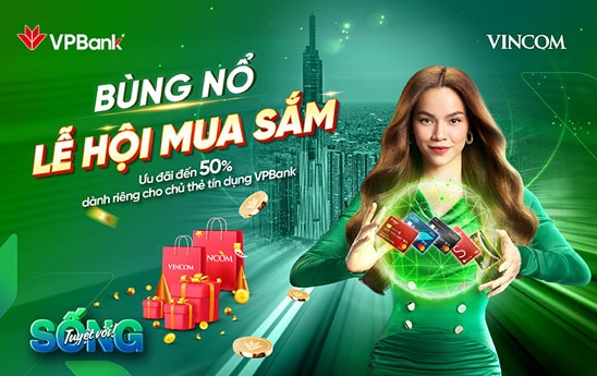 Chủ thẻ quốc tế VPBank có cơ hội nhận hoàn tiền lên đến 1 triệu đồng tại Vincom
