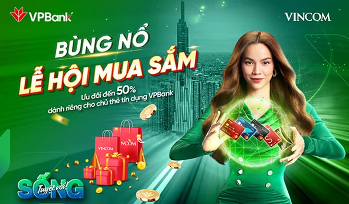 Chủ thẻ quốc tế VPBank có cơ hội nhận hoàn tiền lên đến 1 triệu đồng tại Vincom