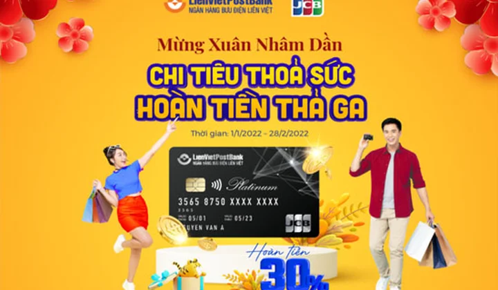 Chủ thẻ tín dụng LienVietPostBank JCB nhận ưu đãi cực hót