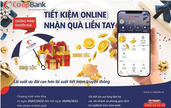 Co-opBank với chương trình “Tiết kiệm online nhận quà liền tay”