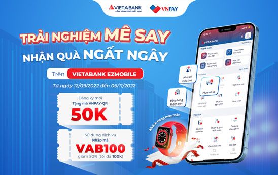 Cơ hội nhận apple watch cùng hàng ngàn mã ưu đãi từ VietABank
