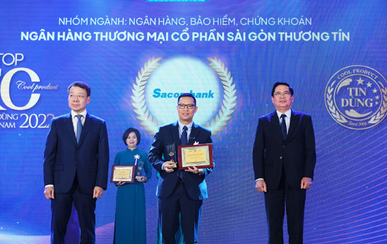 Công nghệ tap to phone của Sacombank được vinh danh top 10 sản phẩm, dịch vụ tin dùng việt nam 2022