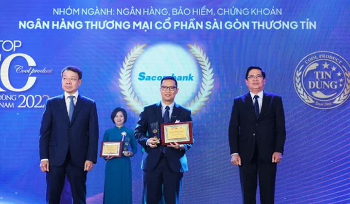 Công nghệ tap to phone của Sacombank được vinh danh top 10 sản phẩm, dịch vụ tin dùng việt nam 2022