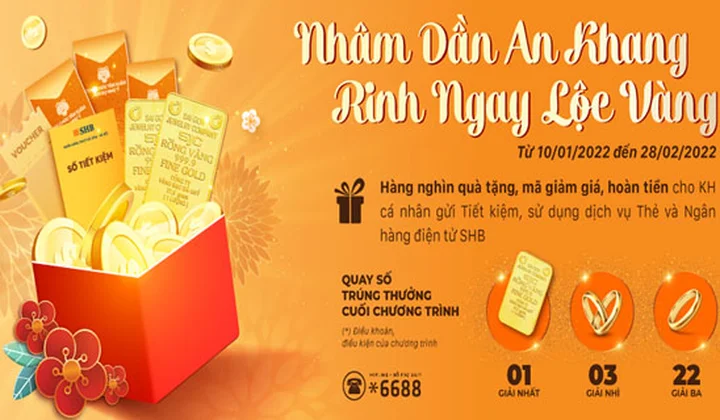 Cùng SHB rinh ngay lộc vàng đón Nhâm Dần an khang