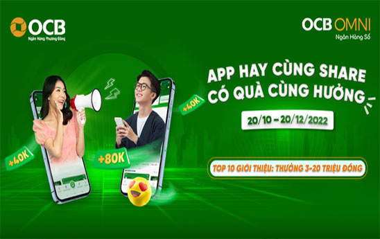 Cùng trải nghiệm OCB OMNI để cùng hưởng quà