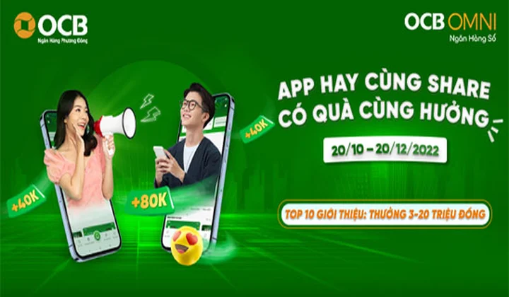 Cùng trải nghiệm OCB OMNI để cùng hưởng quà