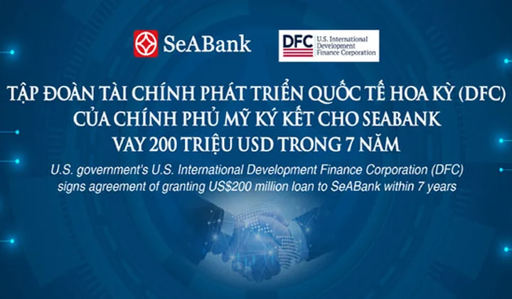 DFC của Chính phủ Hoa Kỳ cho SeABank vay 200 triệu USD trong 7 năm