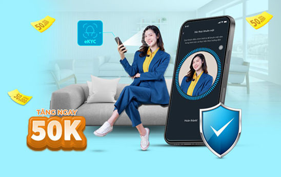 Eximbank tặng 50.000 đồng cho khách hàng mở tài khoản thanh toán và đăng ký ứng dụng ngân hàng số bằng eKYC