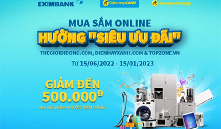 Eximbank ưu đãi chủ thẻ quốc tế mua sắm Online