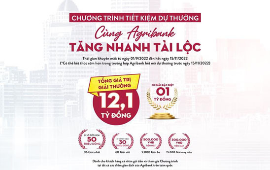 Gửi tiền trúng lớn cùng Agribank