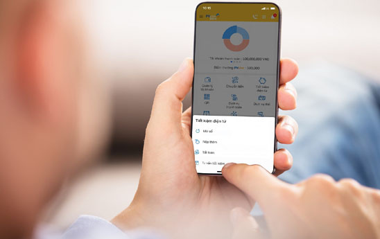 Gửi tiết kiệm online thuận tiện trên ứng dụng PV-Mobile Banking