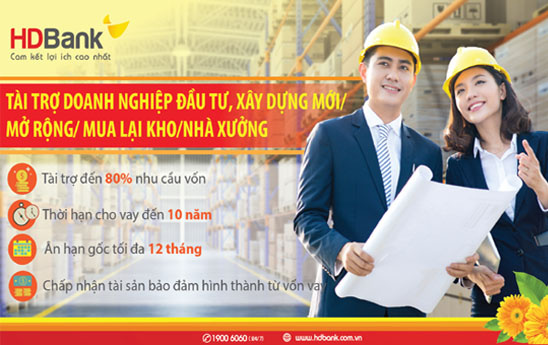 HDBank cung cấp gói ưu đãi vượt trội cho doanh nghiệp mở rộng kho xưởng