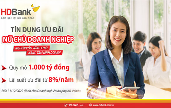HDBank dành hơn 1.000 tỷ đồng ưu đãi lãi suất và hàng ngàn quà tặng đến khách hàng nữ
