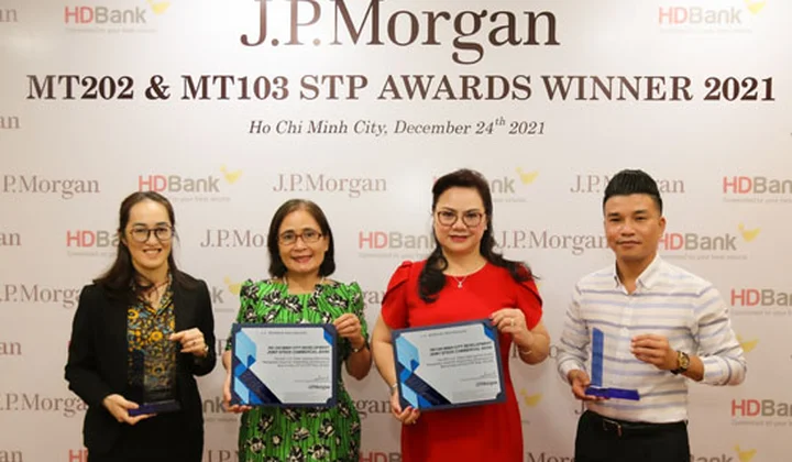 HDBank đạt Giải thưởng Chất lượng điện toán Thanh toán quốc tế xuất sắc 4 năm liên tiếp