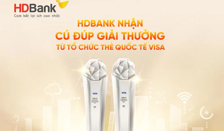 HDBank nhận cùng lúc 2 giải thưởng của Visa