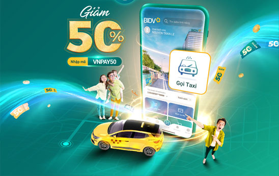 Ưu đãi đặt taxi trên BIDV SmartBanking
