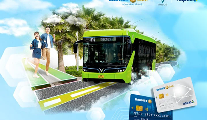 Khởi hành VINBUS - thanh toán không chạm cùng thẻ Chip BAOVIET Bank