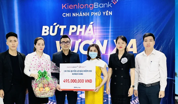 KienlongBank chi trả bồi thường bảo hiểm 495 triệu đồng cho khách hàng tại Phú Yên