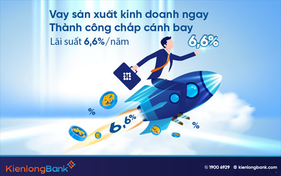 KienlongBank cho khách hàng doanh nghiệp vay ưu đãi với lãi suất 6,6%/năm