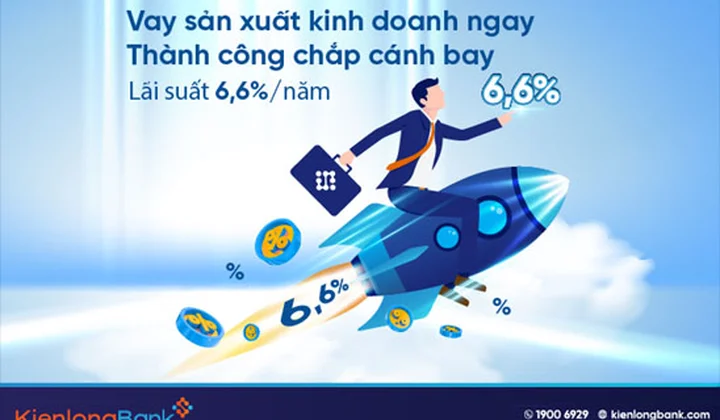 KienlongBank cho khách hàng doanh nghiệp vay ưu đãi với lãi suất 6,6%/năm