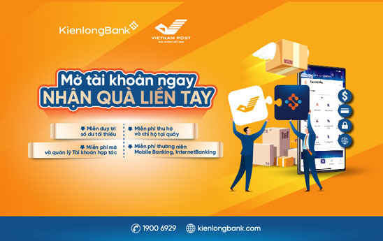 KienlongBank dành ưu đãi đặc biệt cho khách hàng Vietnam Post