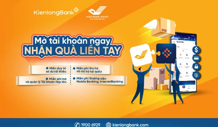 KienlongBank dành ưu đãi đặc biệt cho khách hàng Vietnam Post