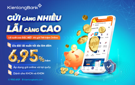 KienlongBank điều chỉnh lãi suất huy động trong tháng 5/2022