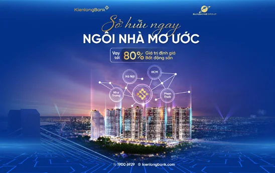 KienlongBank hỗ trợ 80% giá trị căn hộ cho khách hàng khi mua nhà Sunshine