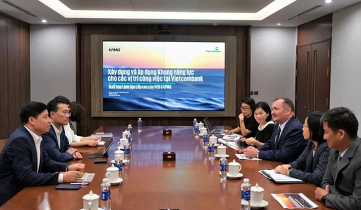 Lãnh đạo cấp cao Vietcombank đã có buổi tiếp, làm việc cùng đối tác tư vấn KPMG về dự án xây dựng và áp dụng khung năng lực công việc