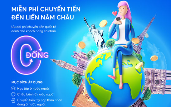 MBBank miễn phí chuyển tiền quốc tế cho khách hàng cá nhân