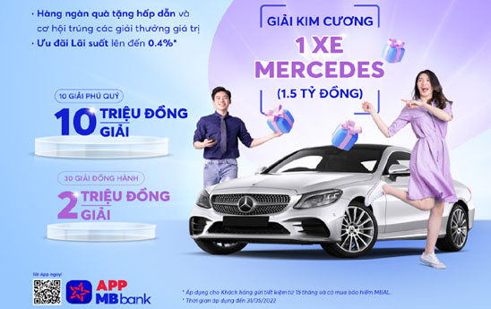 MB khuyến mãi khách hàng gửi tiết kiệm trúng thưởng