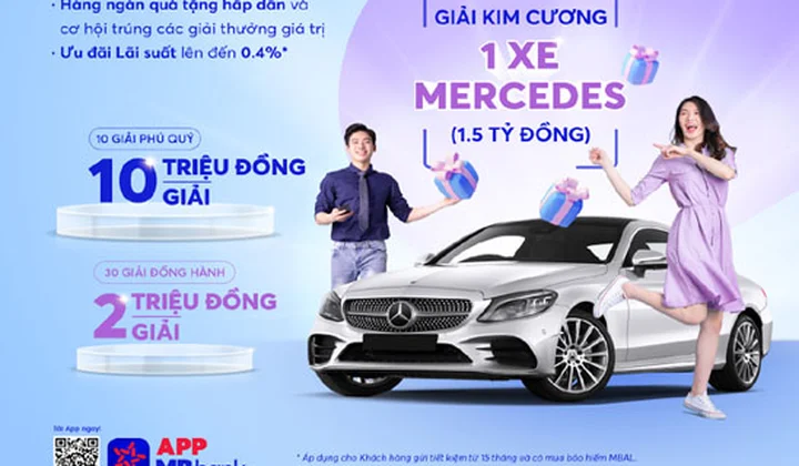 MB khuyến mãi khách hàng gửi tiết kiệm trúng thưởng