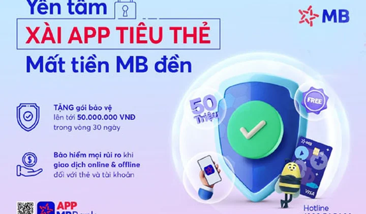 MB kích hoạt gói bảo vệ 50 triệu đồng trong 30 ngày cho khách hàng hiện hữu