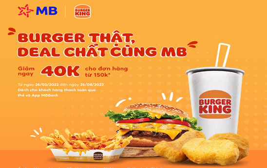 MB triển khai chương trình “Burger thật, deal chất”