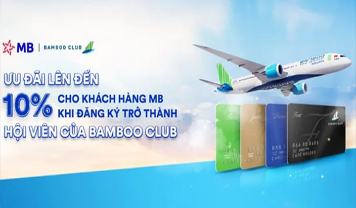 MB ưu đãi khách hàng mua vé máy bay hạng thương gia của Bamboo Airways