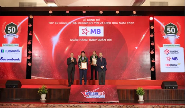 MB vào Top 4 ngân hàng thương mại uy tín Việt Nam 2022