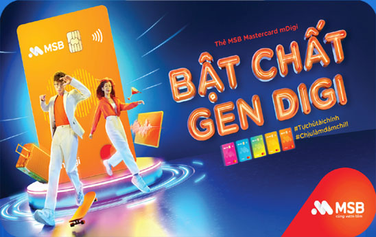 MSB ra mắt thẻ Mastercard mDigi, mang đậm phong cách thế hệ số