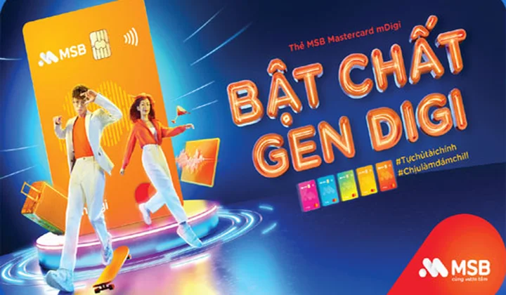 MSB ra mắt thẻ Mastercard mDigi, mang đậm phong cách thế hệ số