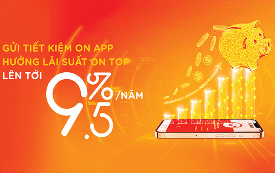 MSB ưu đãi khách hàng gửi tiết kiệm trực tuyến với lãi suất cao nhất đến 9.5%/năm