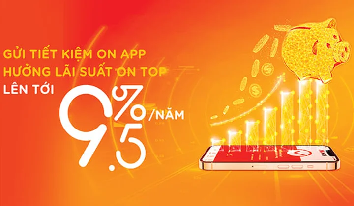 MSB ưu đãi khách hàng gửi tiết kiệm trực tuyến với lãi suất cao nhất đến 9.5%/năm