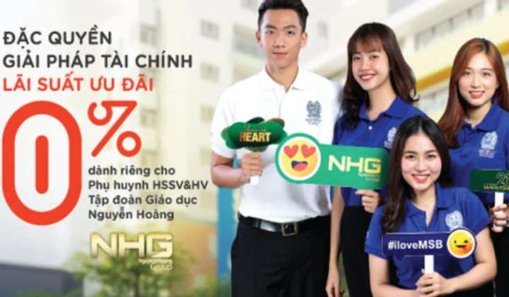 MSB ưu đãi trả góp học phí 0% lãi suất