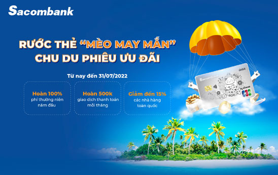 Mở thẻ Sacombank JCB Platinum nhận được combo hoàn tiền