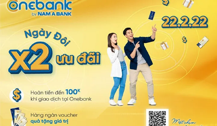 NamABank nhân đôi ưu đãi khi giao dịch tại ONEBANK
