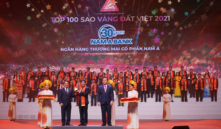 Nam A Bank được vinh danh giải thưởng Sao Vàng đất Việt 2021