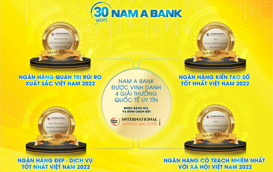 Nam A Bank nhận 4 giải thưởng từ Tạp chí IBM